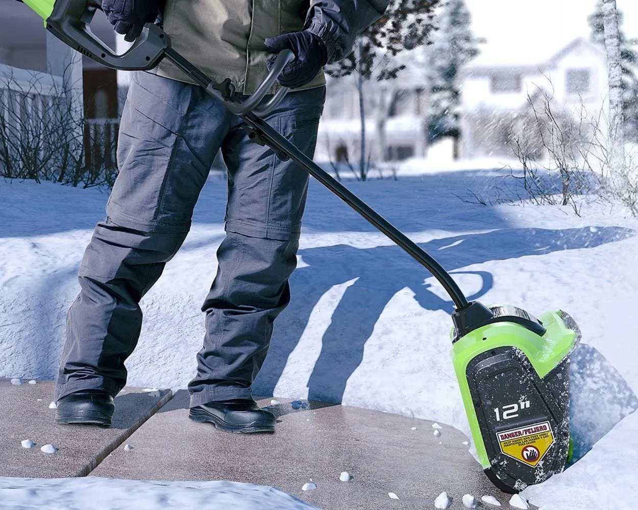 60V Two-Stage Snow Blower   Snow Shovel Combo Kit w/ (2) 8.0 Ah Batteries & Dual-Port Charger