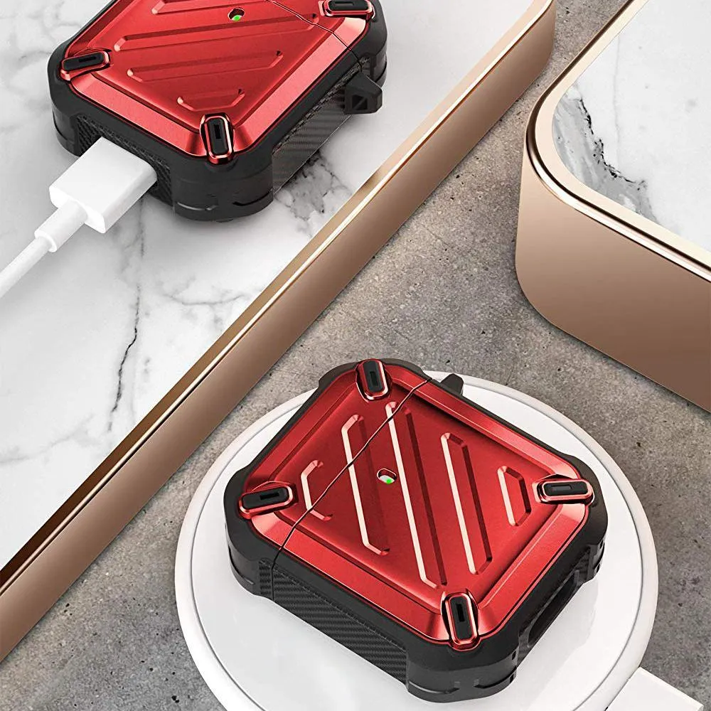 Apple AirPods 1 & 2 Unicorn Beetle Pro Rugged Case-Metallic Red