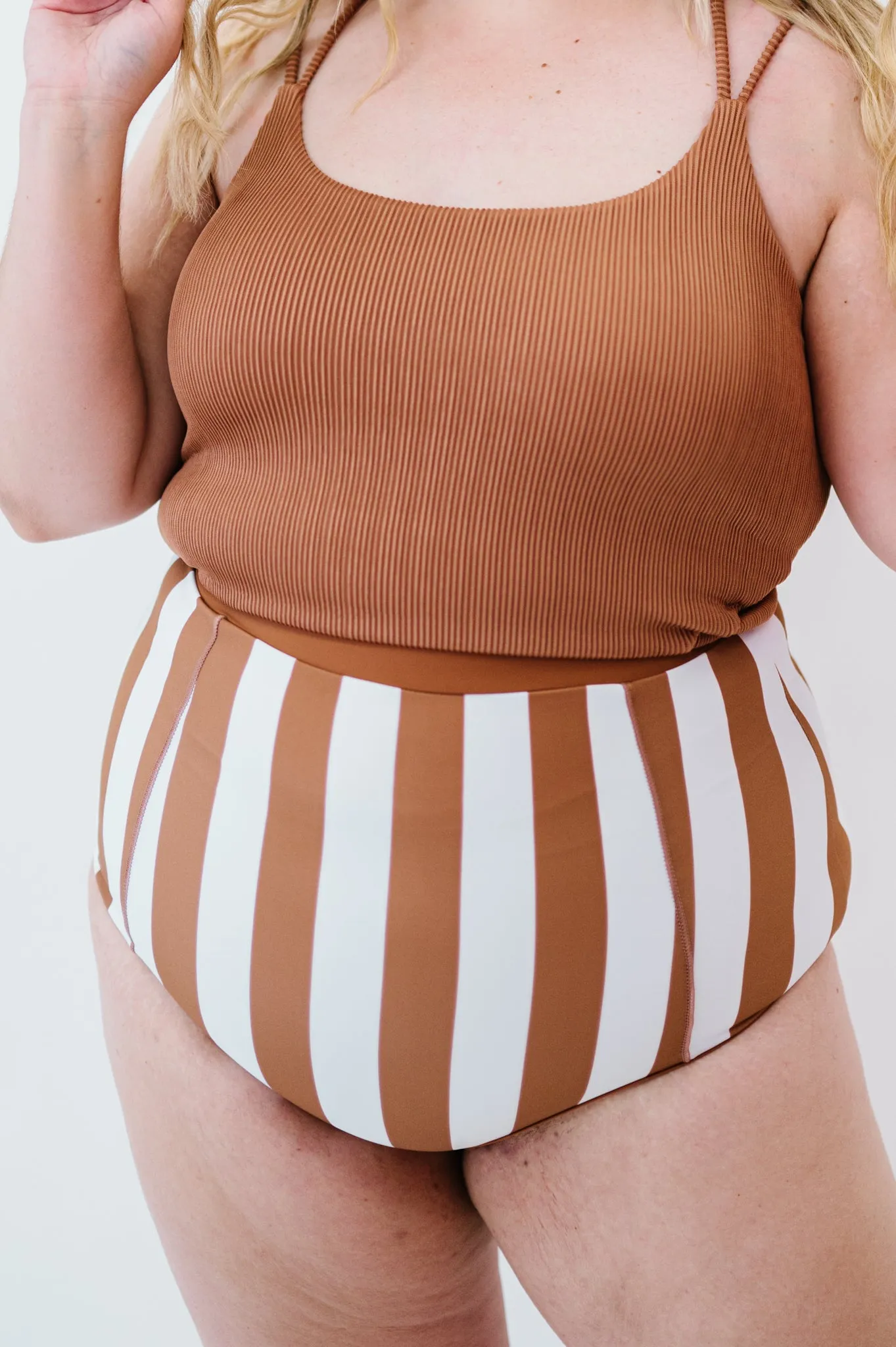At The Beach Bottoms | Clay & White Stripes
