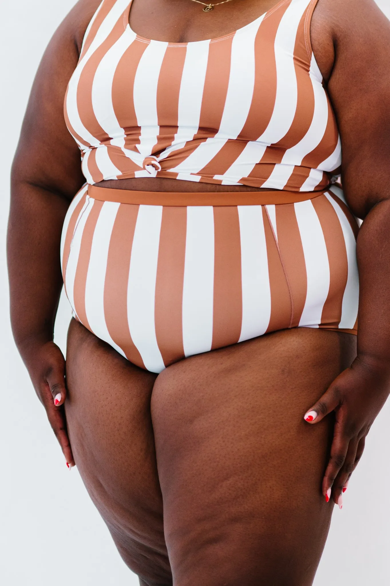 At The Beach Bottoms | Clay & White Stripes