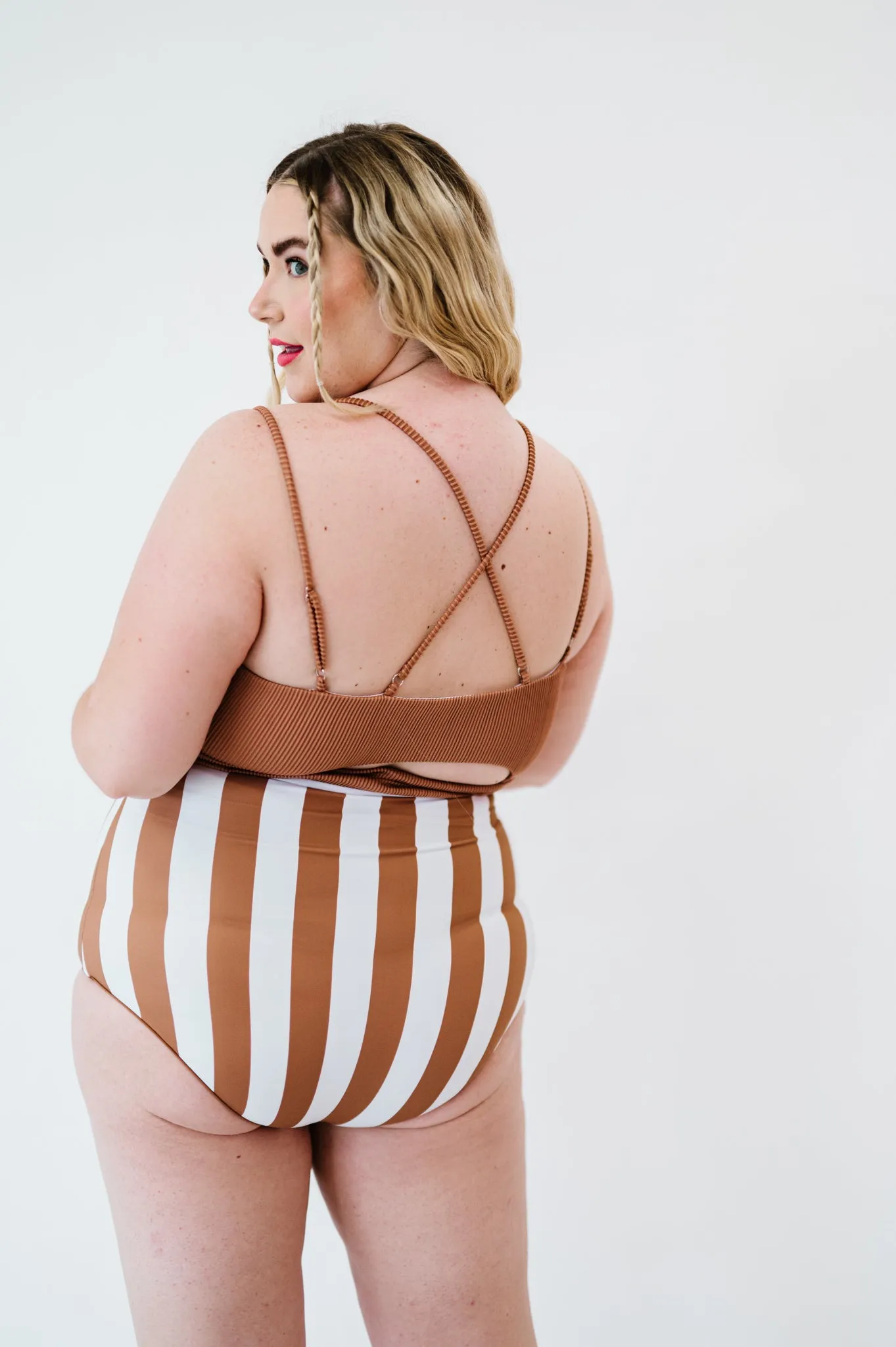 At The Beach Bottoms | Clay & White Stripes