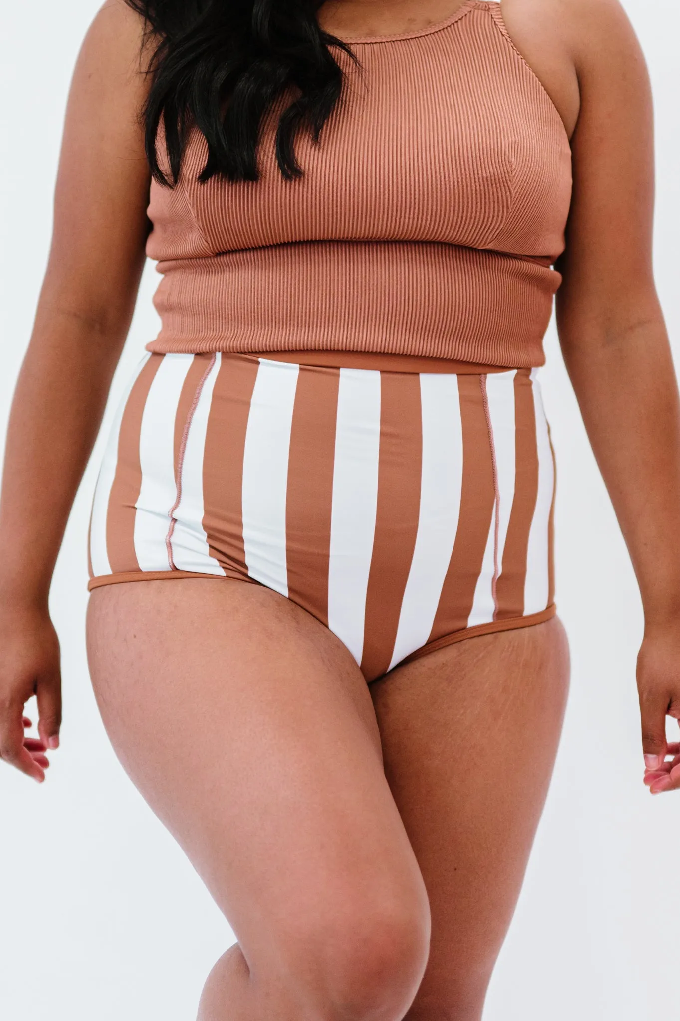 At The Beach Bottoms | Clay & White Stripes