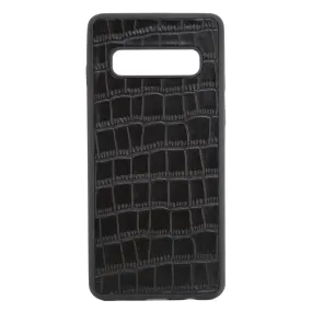 Black Croc Galaxy S10 Case