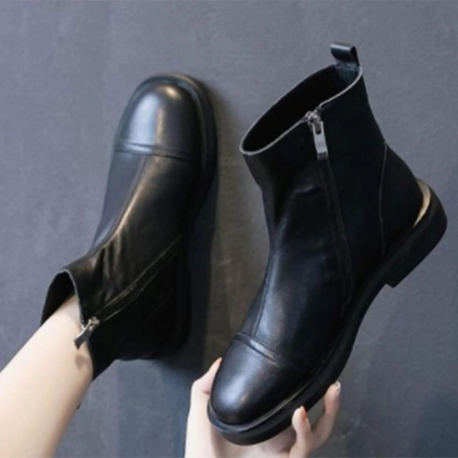 Boots for Women Seniors' Winter Boots Womens Chunky Heel Round Toe Snow Boots Shoes Mid Calf Boots