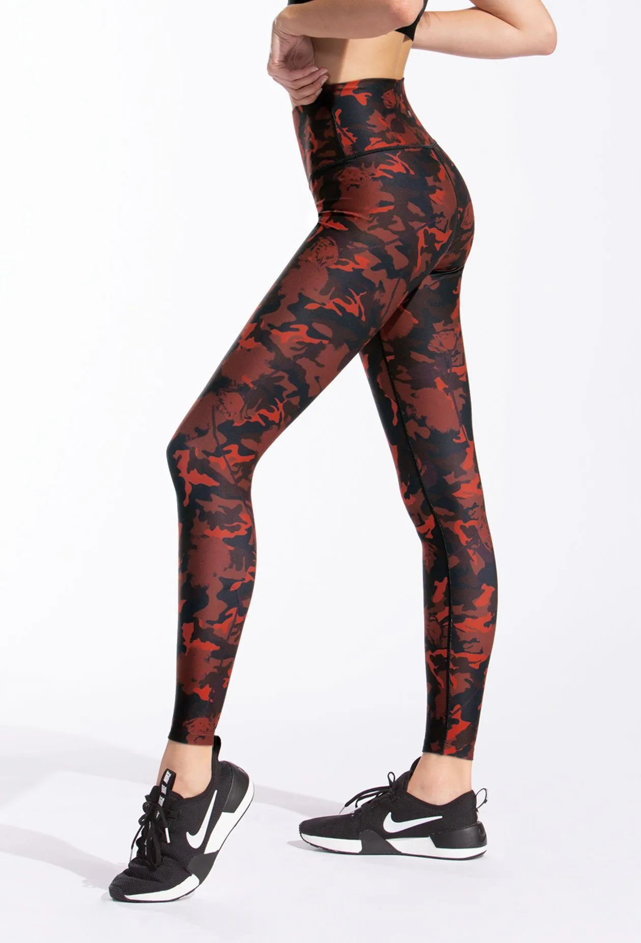 Burgundy Romcamo High Waisted Leggings