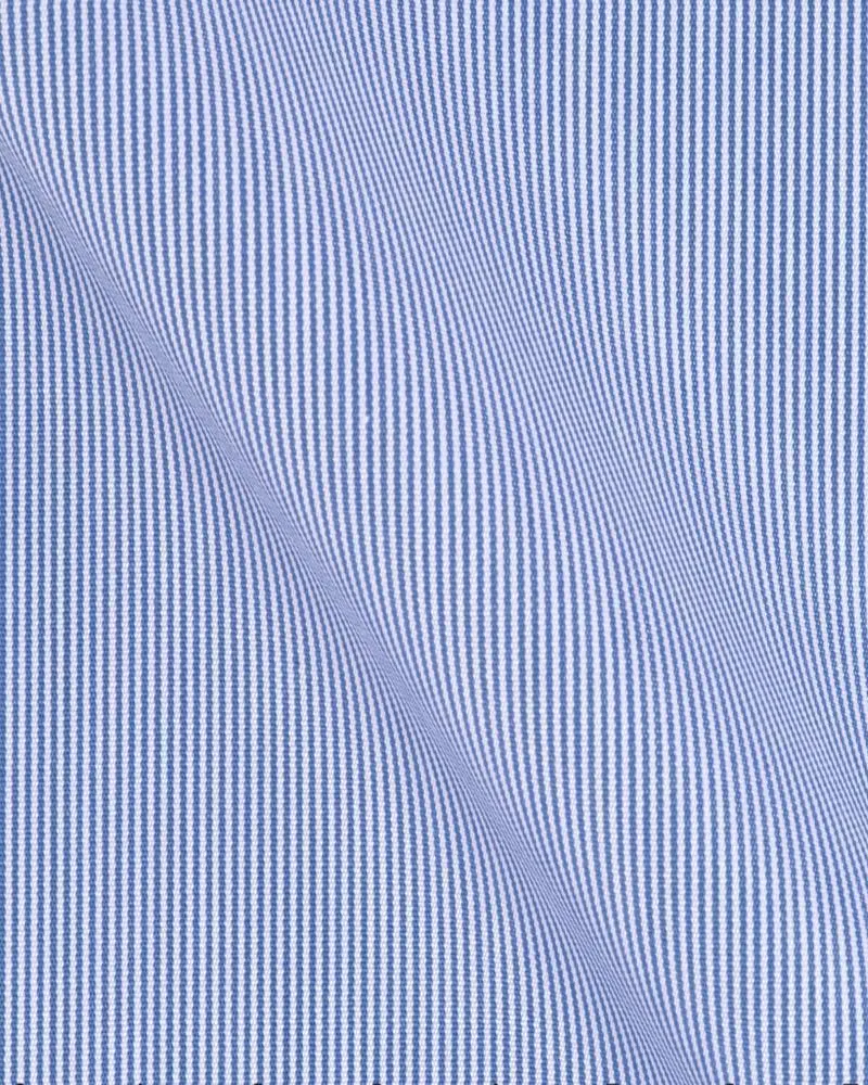 Canclini Argento Navy Blue Mini Stripe Shirt 3030.w2100.0003.f01