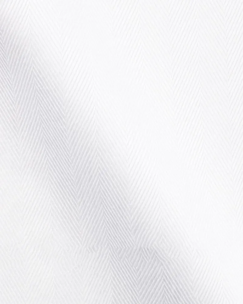 Canclini Dandy 80 Herringbone White Shirt 3341.w14200.0101.bco