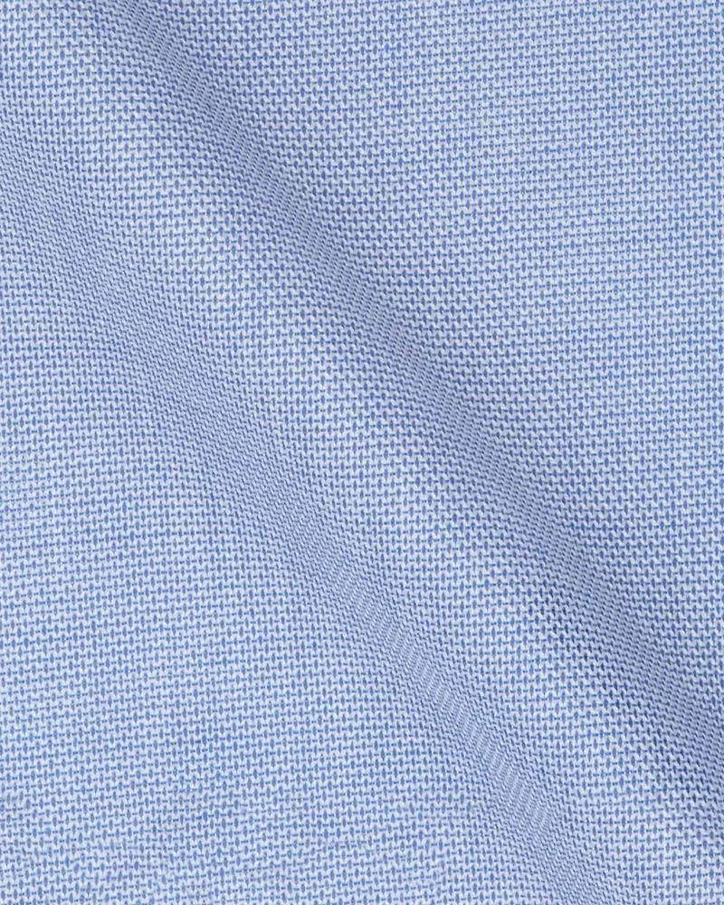 Canclini Giro Inglese Light Navy Blue Textured Shirt 1191.w012.0004.fan