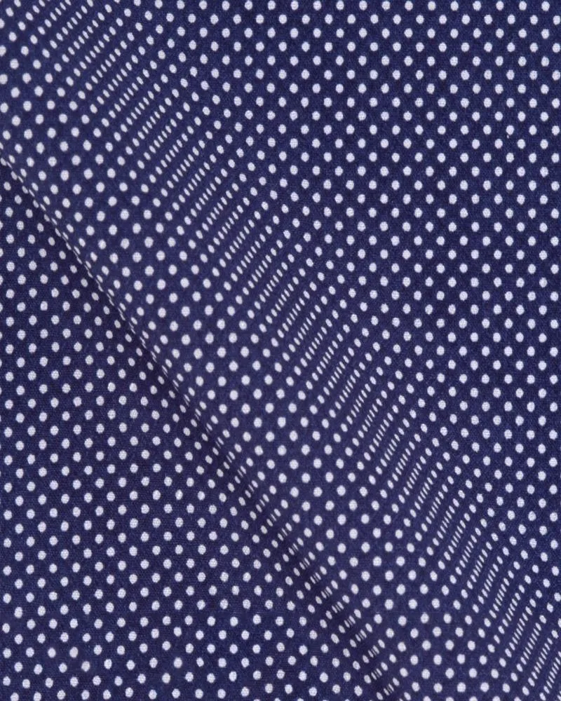 Canclini Goya Navy Blue Dotted Shirt 0600h.w1891.0011.fa1
