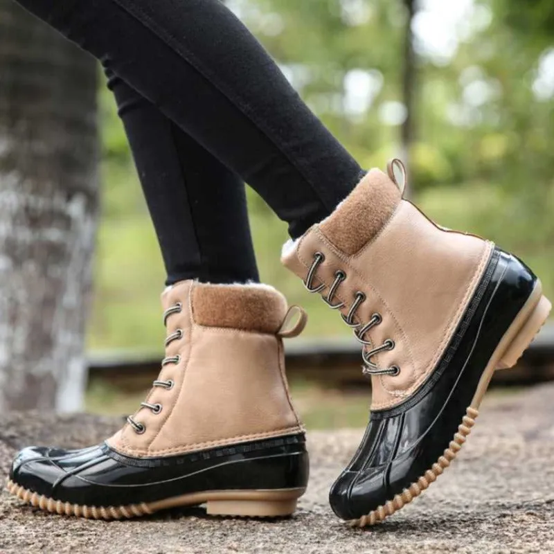 Cuzcare Women Orthopedic Shoes Mid-calf Waterproof Snow Boots