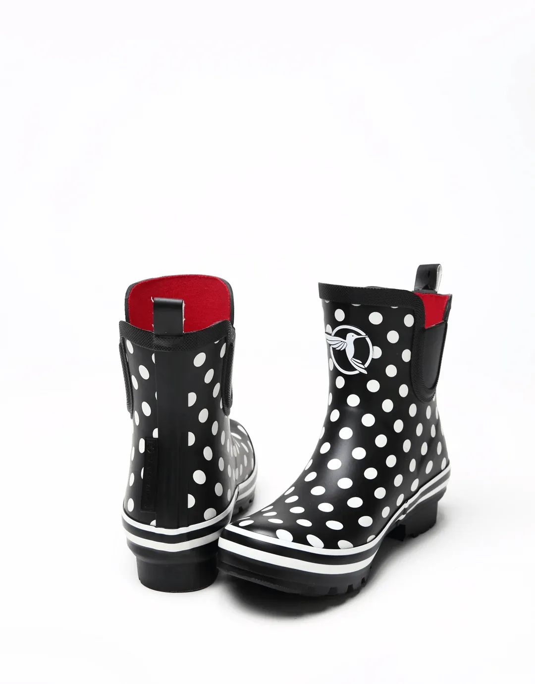Evercreatures Black Polka Meadow Wellies