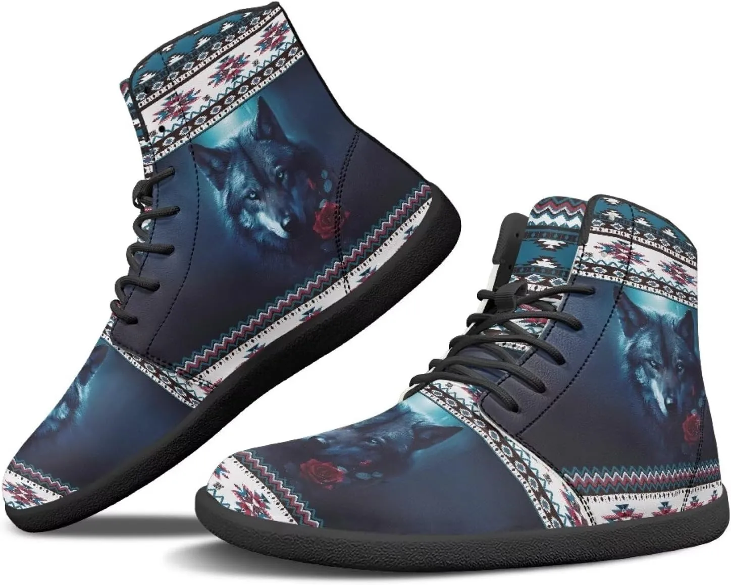 Fire Car Print Hiking Shoes Men Outdoor Athletic Sports Shoes Walking Shoes Trail Running Shoes
