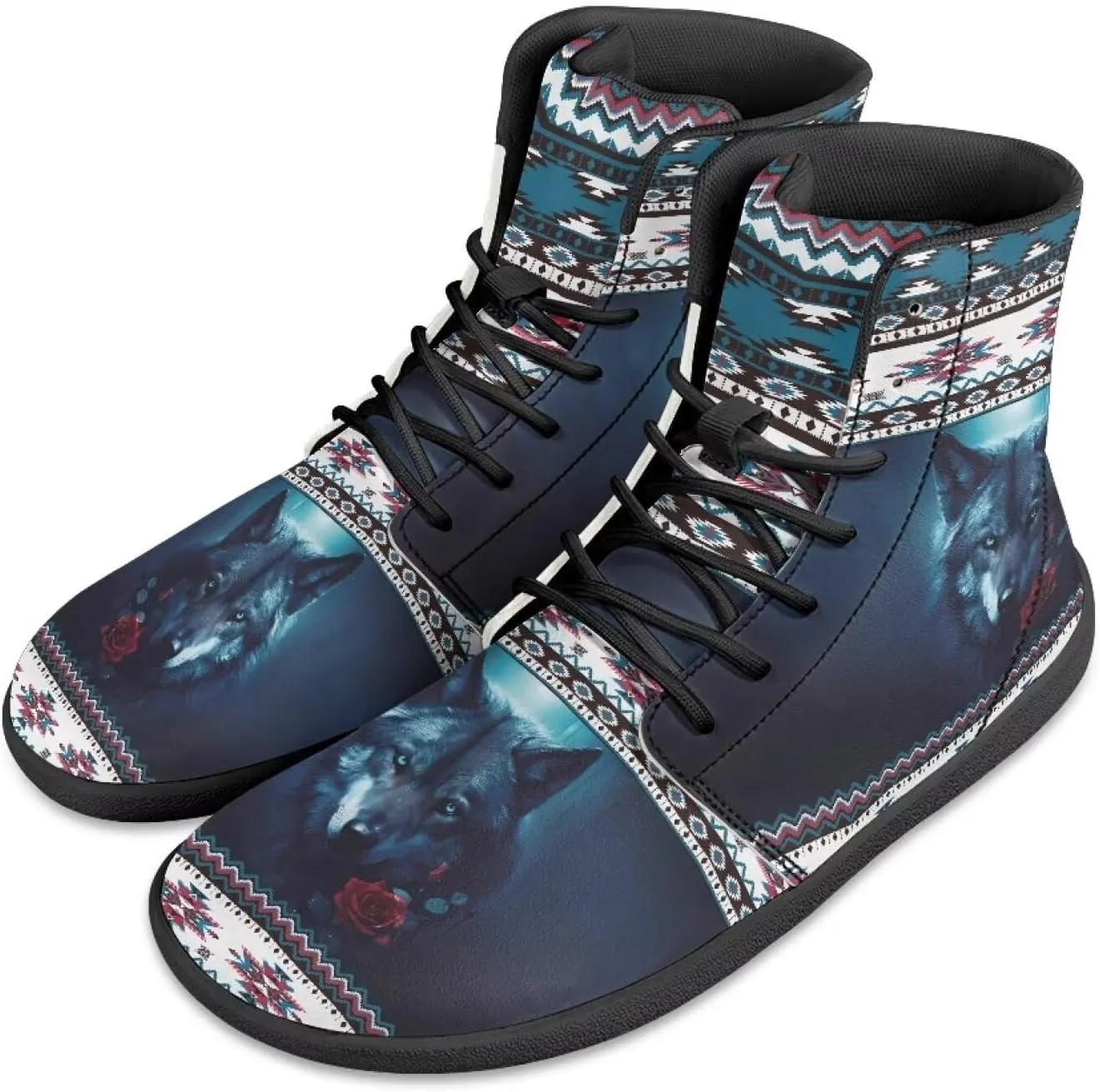 Fire Car Print Hiking Shoes Men Outdoor Athletic Sports Shoes Walking Shoes Trail Running Shoes