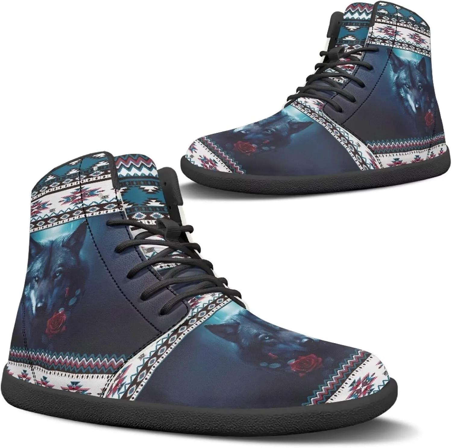 Fire Car Print Hiking Shoes Men Outdoor Athletic Sports Shoes Walking Shoes Trail Running Shoes