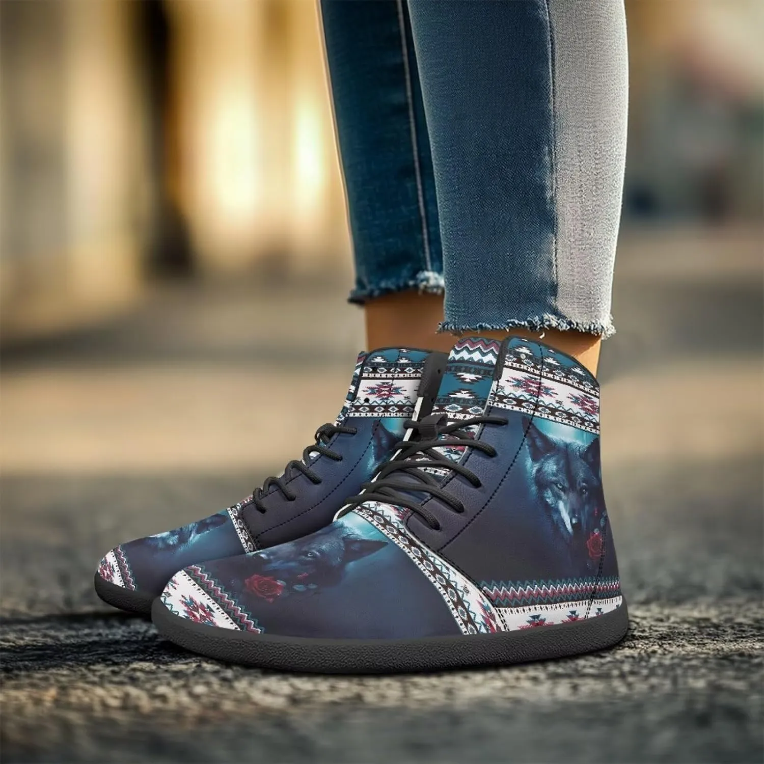 Fire Car Print Hiking Shoes Men Outdoor Athletic Sports Shoes Walking Shoes Trail Running Shoes