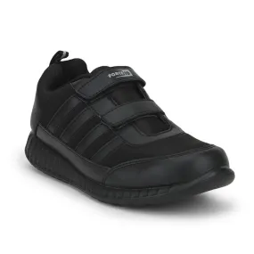 Force 10 Casual Black Non Lacing Shoes For Kids  9906-90SV By Liberty