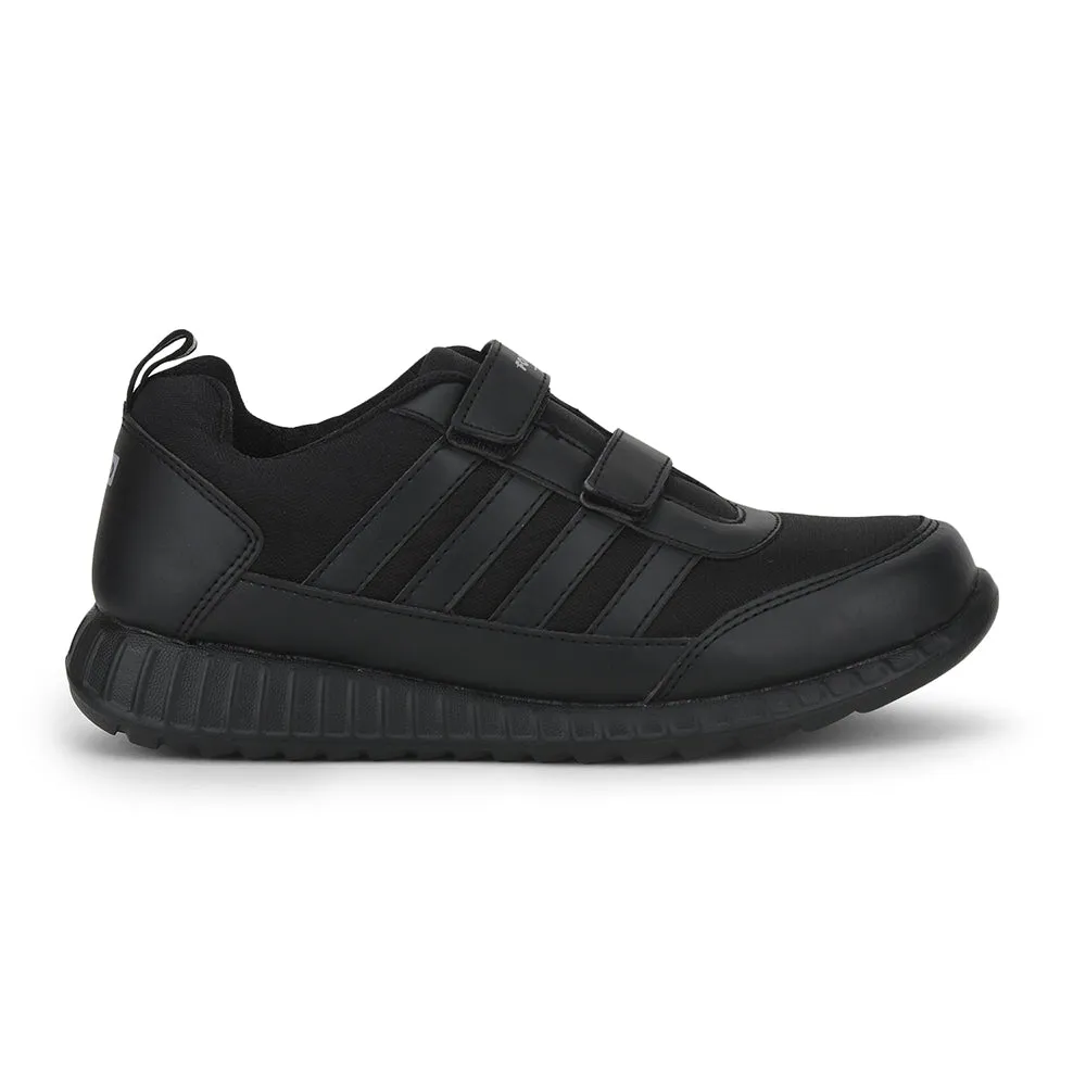 Force 10 Casual Black Non Lacing Shoes For Kids  9906-90SV By Liberty