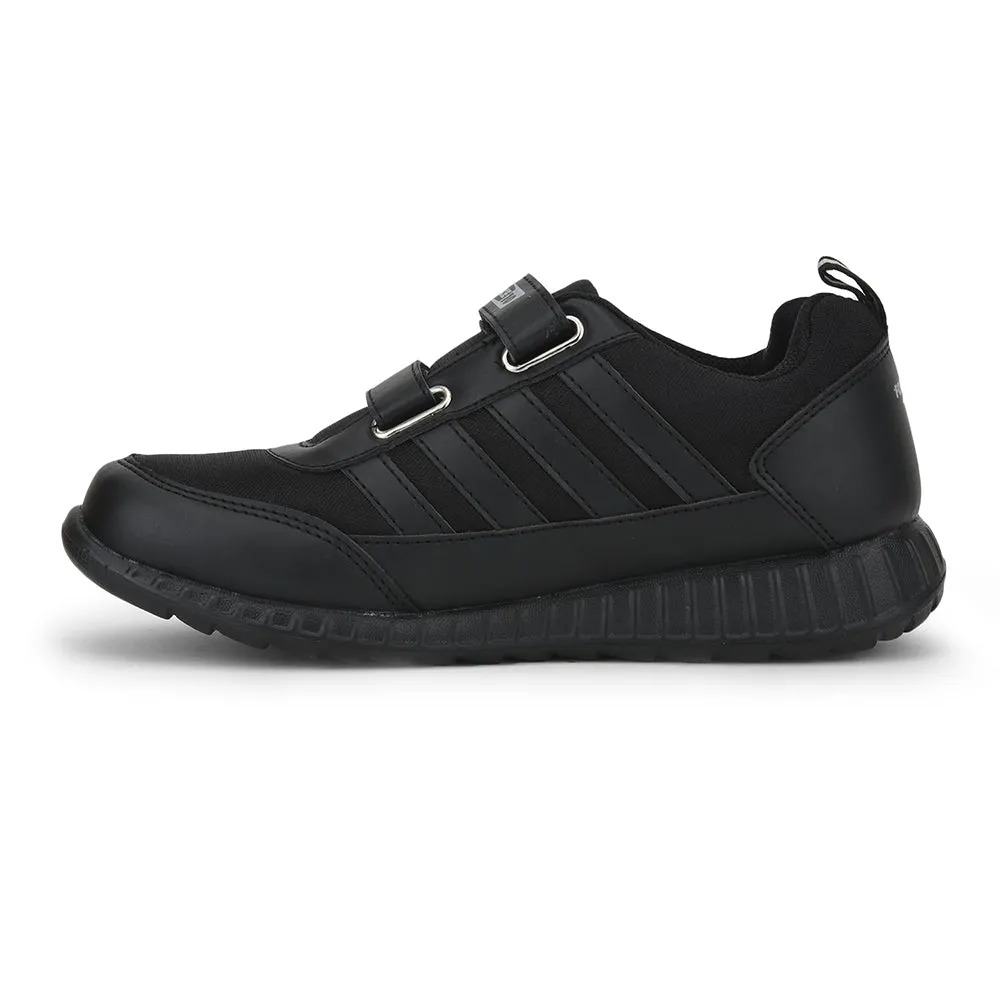 Force 10 Casual Black Non Lacing Shoes For Kids  9906-90SV By Liberty