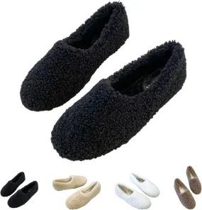 Fuzzy Slippers for Women,Fuzzy Indoor Outdoor House Shoes Cozy Warm Memory Foam Slippers Non-Slip House Shoe Slippers (Black,8)