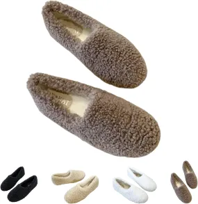 Fuzzy Slippers for Women,Fuzzy Indoor Outdoor House Shoes Cozy Warm Memory Foam Slippers Non-Slip House Shoe Slippers (Khaki,7)