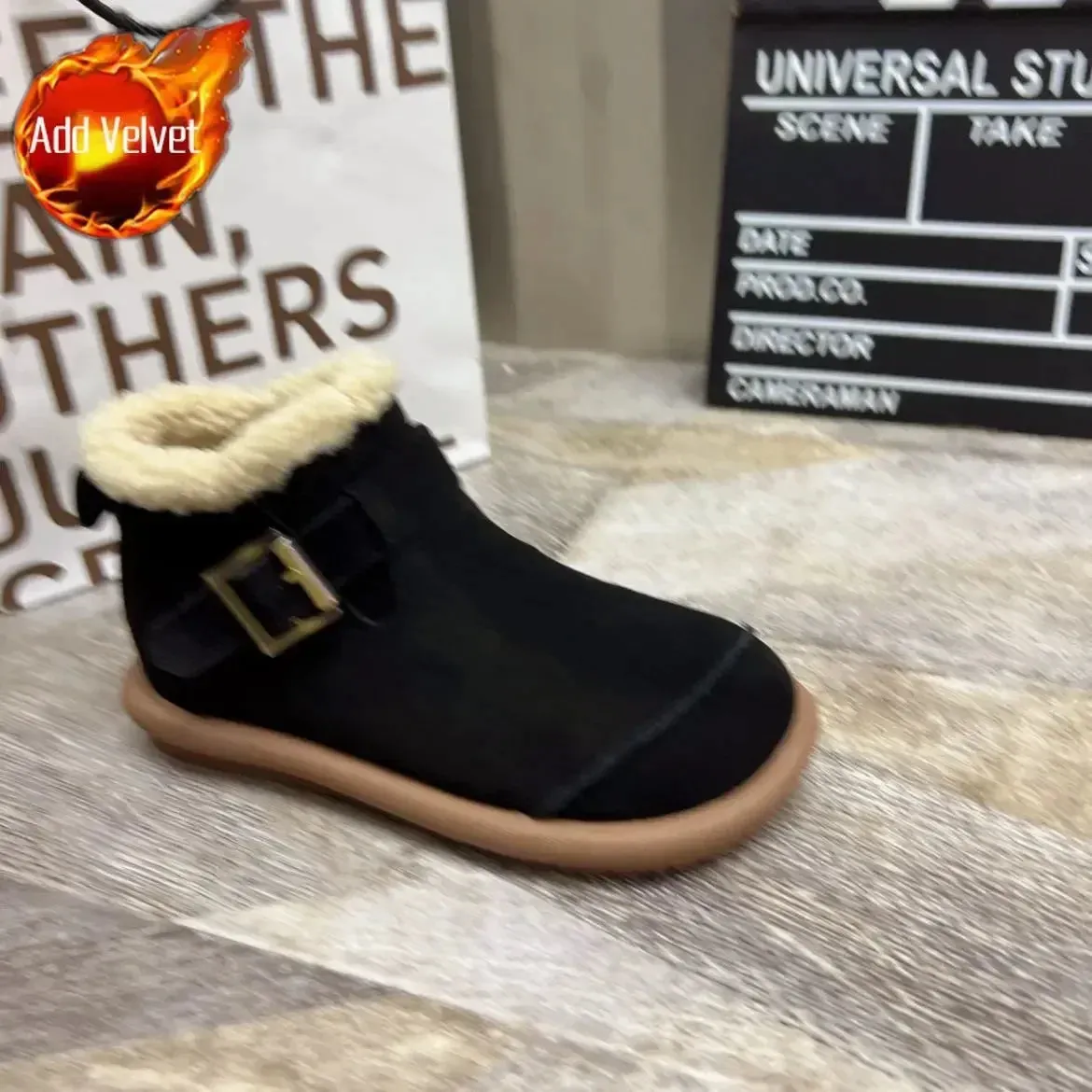 Hnzxzm Retro Ladies Shoes Booties Plus Warm Ankle Women's Snow Boots Comfortable and Elegant Sale On Promotion Pu Y2k Demi-season Furry