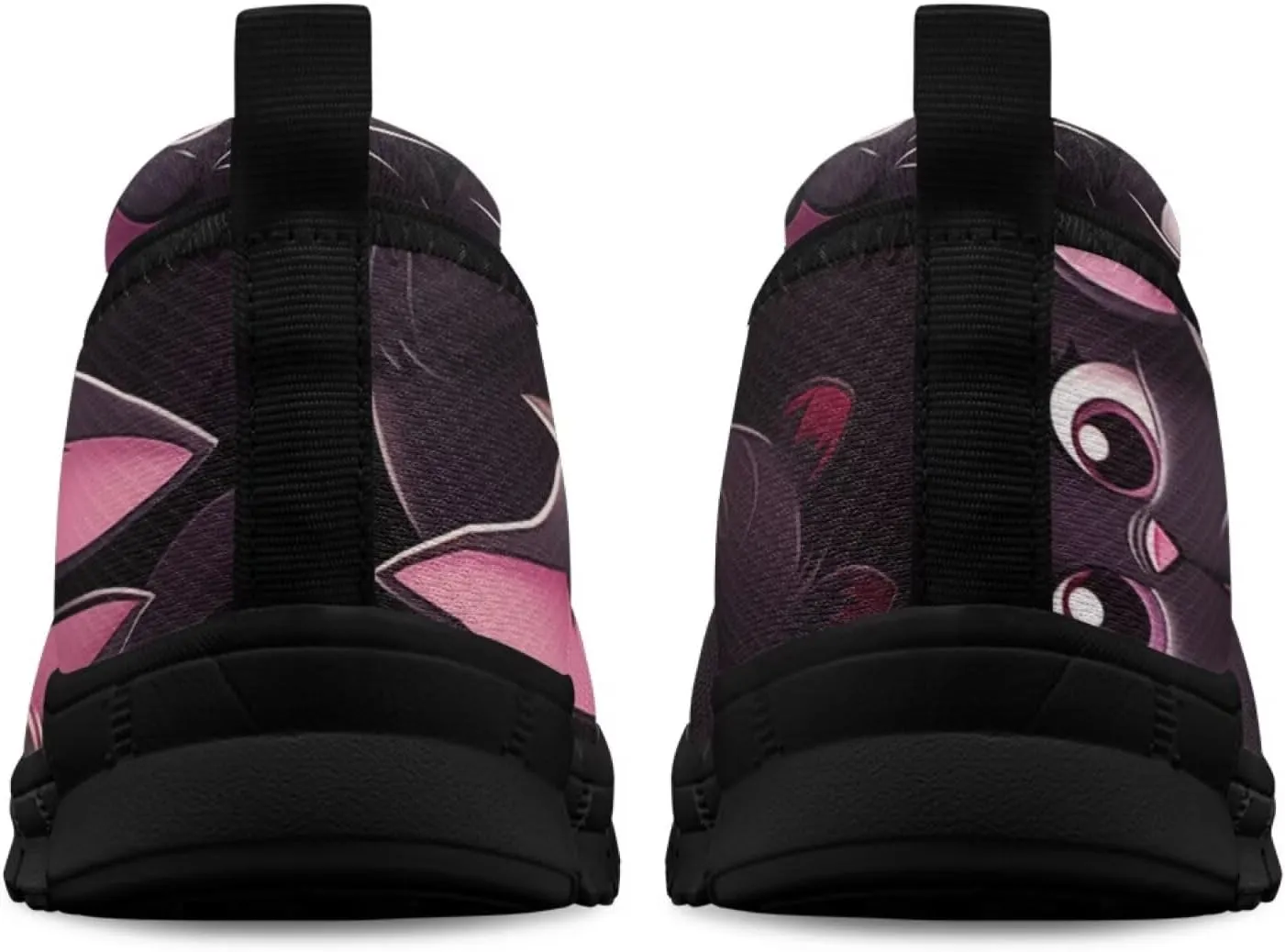 Jeiento Cat Theme Women's Walking Shoes Slip-On Loafers Mesh Low Top Sneakers Athletic Running Jogging Shoes