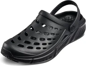 Joybees Men's Trekking Clog - Rubber Garden Clogs for Men, Outdoor Sport Sandals, Foam Water & Sand Shoes with Arch Support for Work, Waterproof