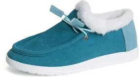 Ladmiple Winter Boots For Women With Fur Lined Snow Boots Warm Ankle Booties Slip On Outdoor Comfortable Walking Shoes