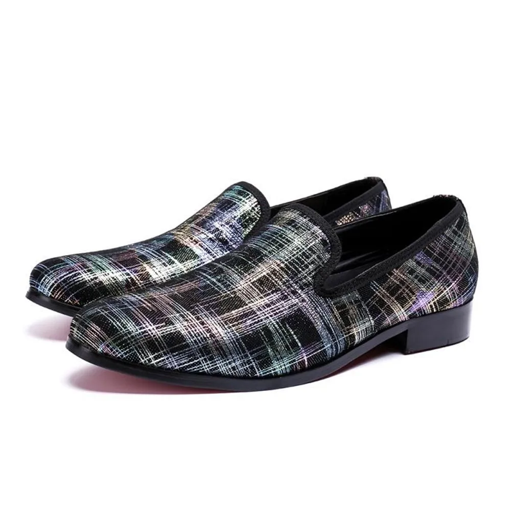Men Slip On Printed Loafer Shoes
