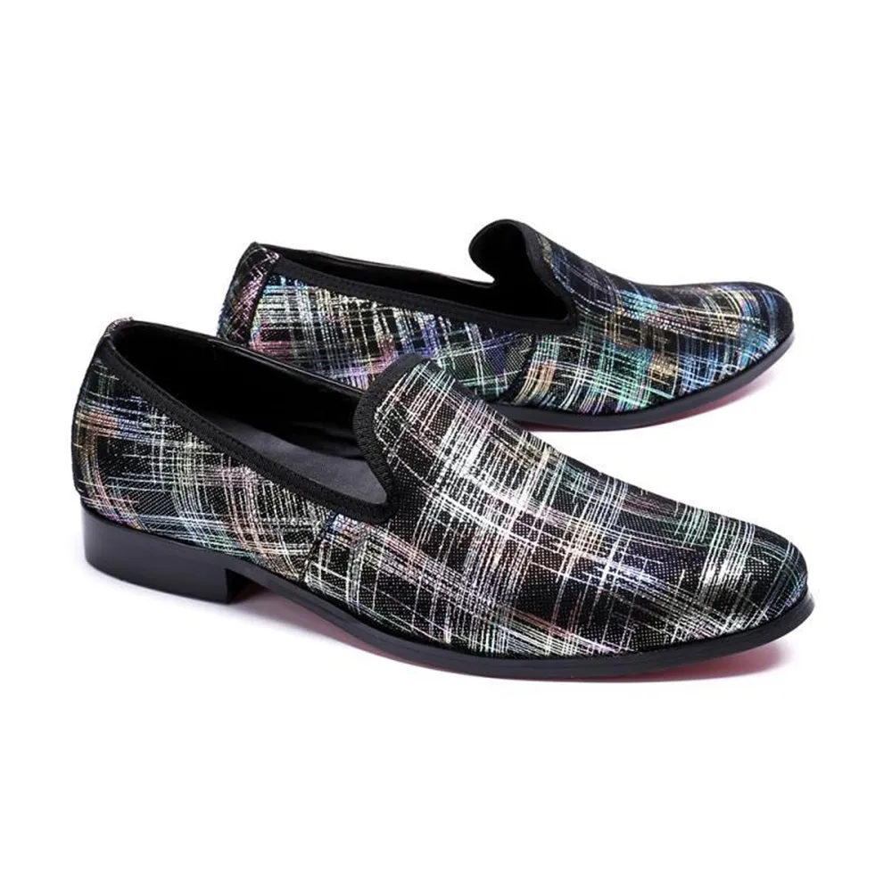 Men Slip On Printed Loafer Shoes