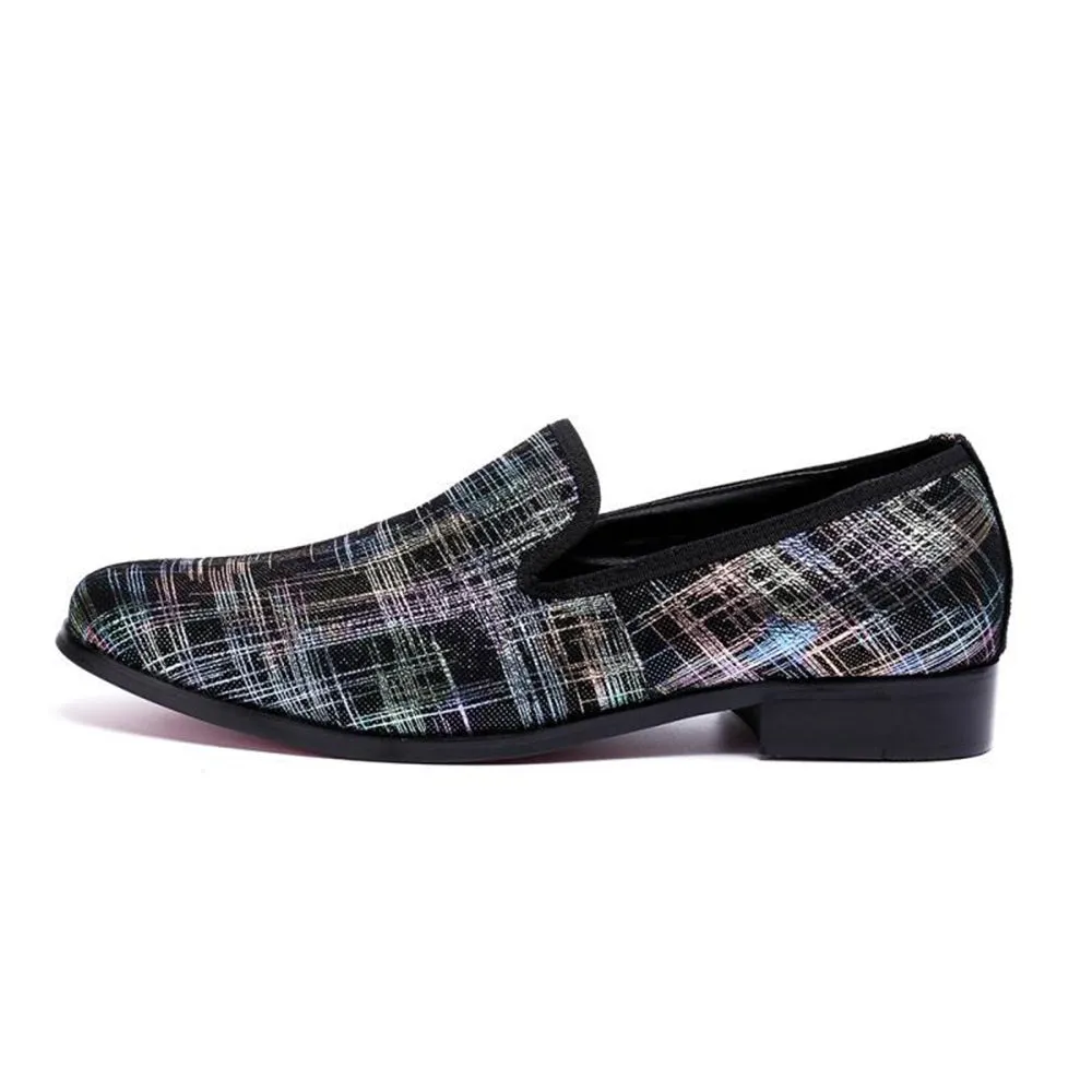 Men Slip On Printed Loafer Shoes