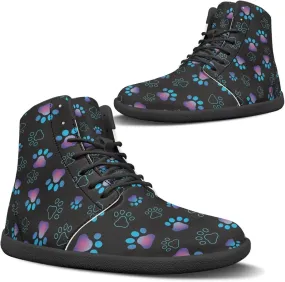Men's Barefoot Shoes Wide Width Leather Shoes Women High Top Sneakers