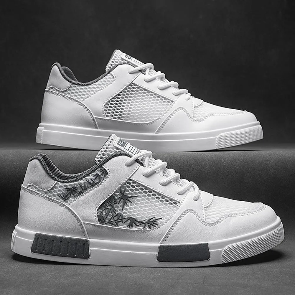 Men's Fashion High Top Chinese Style Skate Sneakers Stylish Comfortable Skateboarding Road Running Walking Shoes