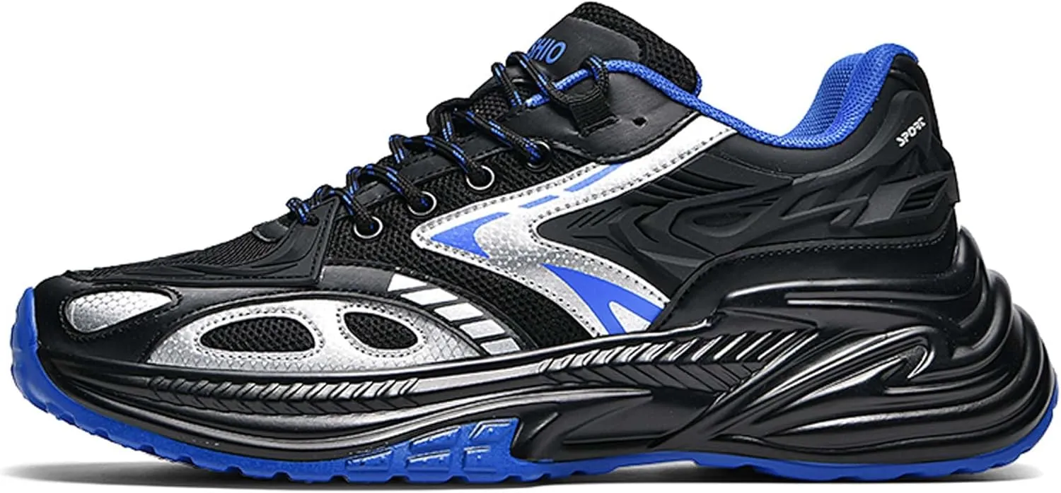 Men's Fashion Sneakers Breathable High Top Casual Walking Shoes Women's Walking Running Shoes Street Trend Thick Bottom Sports Walking Casual Shoes