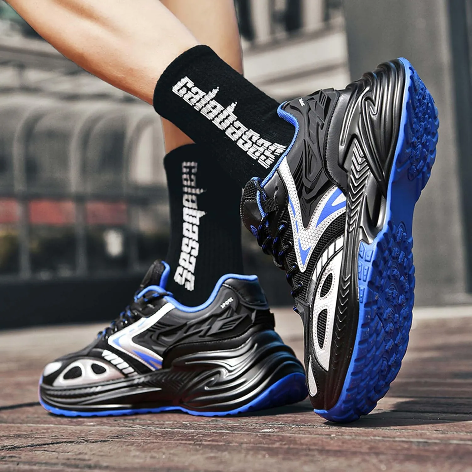 Men's Fashion Sneakers Breathable High Top Casual Walking Shoes Women's Walking Running Shoes Street Trend Thick Bottom Sports Walking Casual Shoes