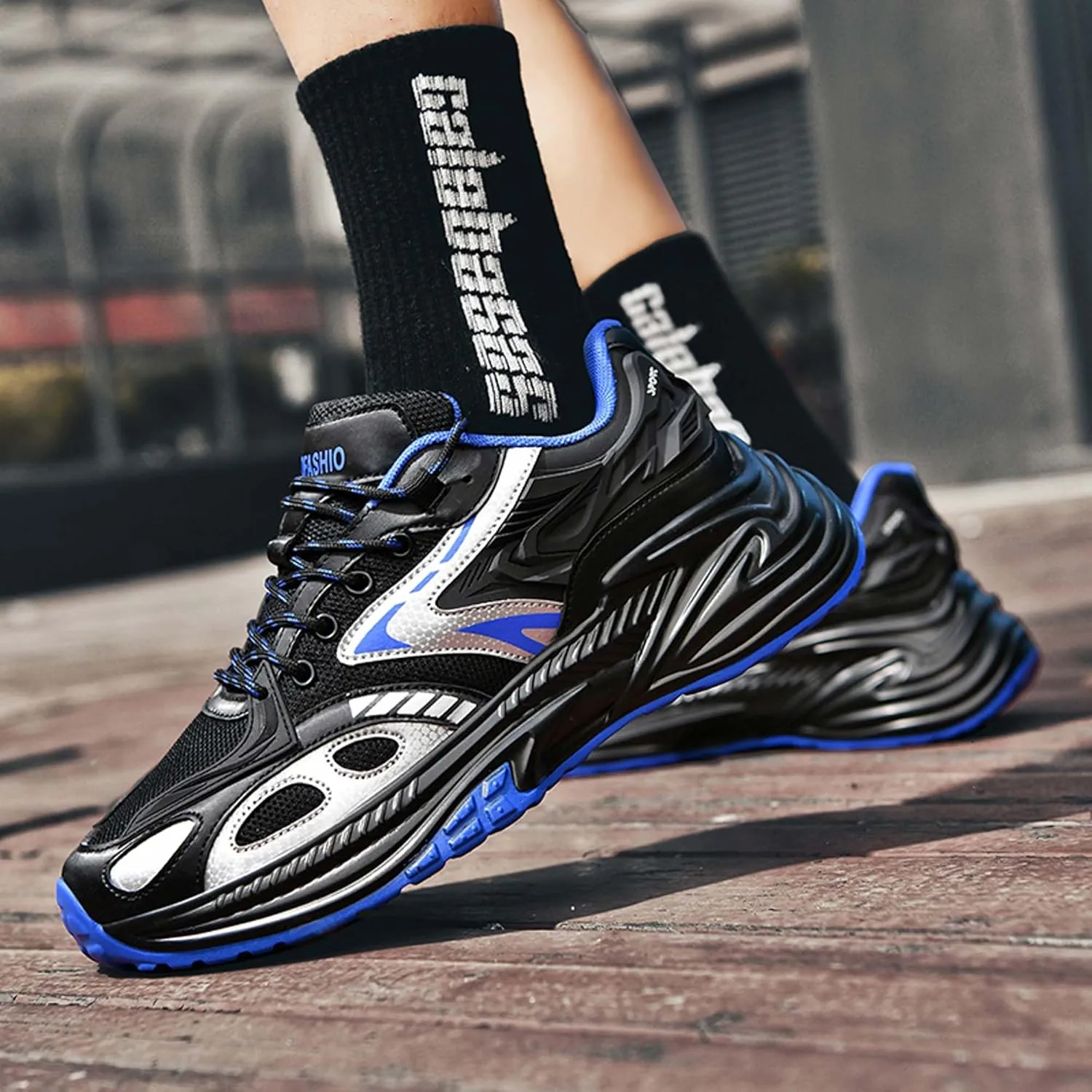 Men's Fashion Sneakers Breathable High Top Casual Walking Shoes Women's Walking Running Shoes Street Trend Thick Bottom Sports Walking Casual Shoes
