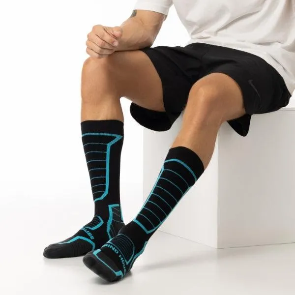 Men's Feel Breath Cross Country Black crew socks 2-packs