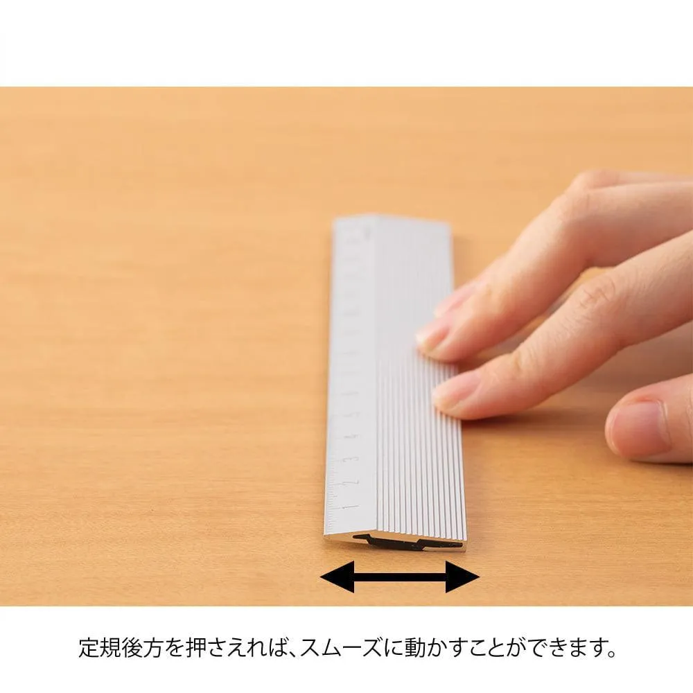 Midori Non-Slip Aluminium Ruler (15cm)