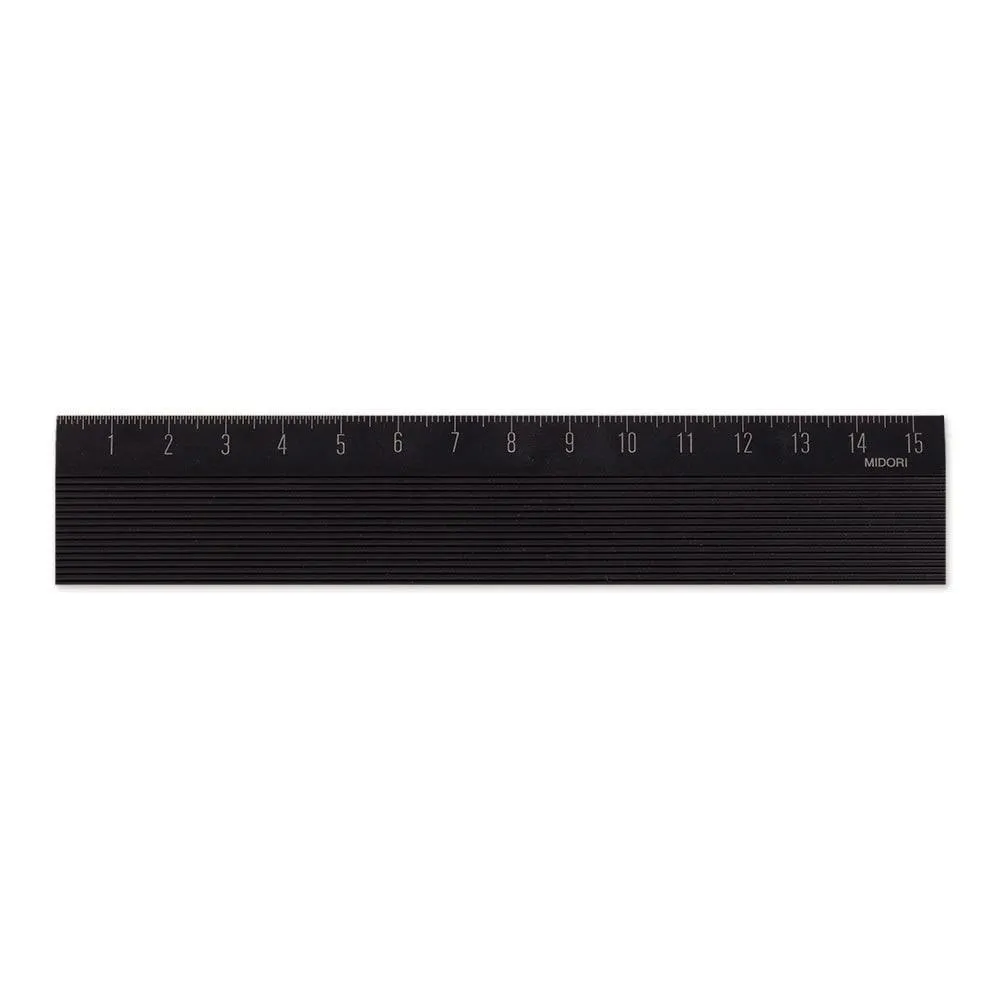 Midori Non-Slip Aluminium Ruler (15cm)