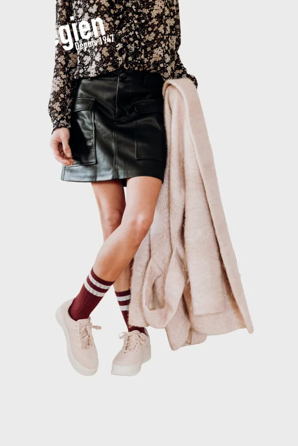NICO Ribbed Varisty Crew Socks