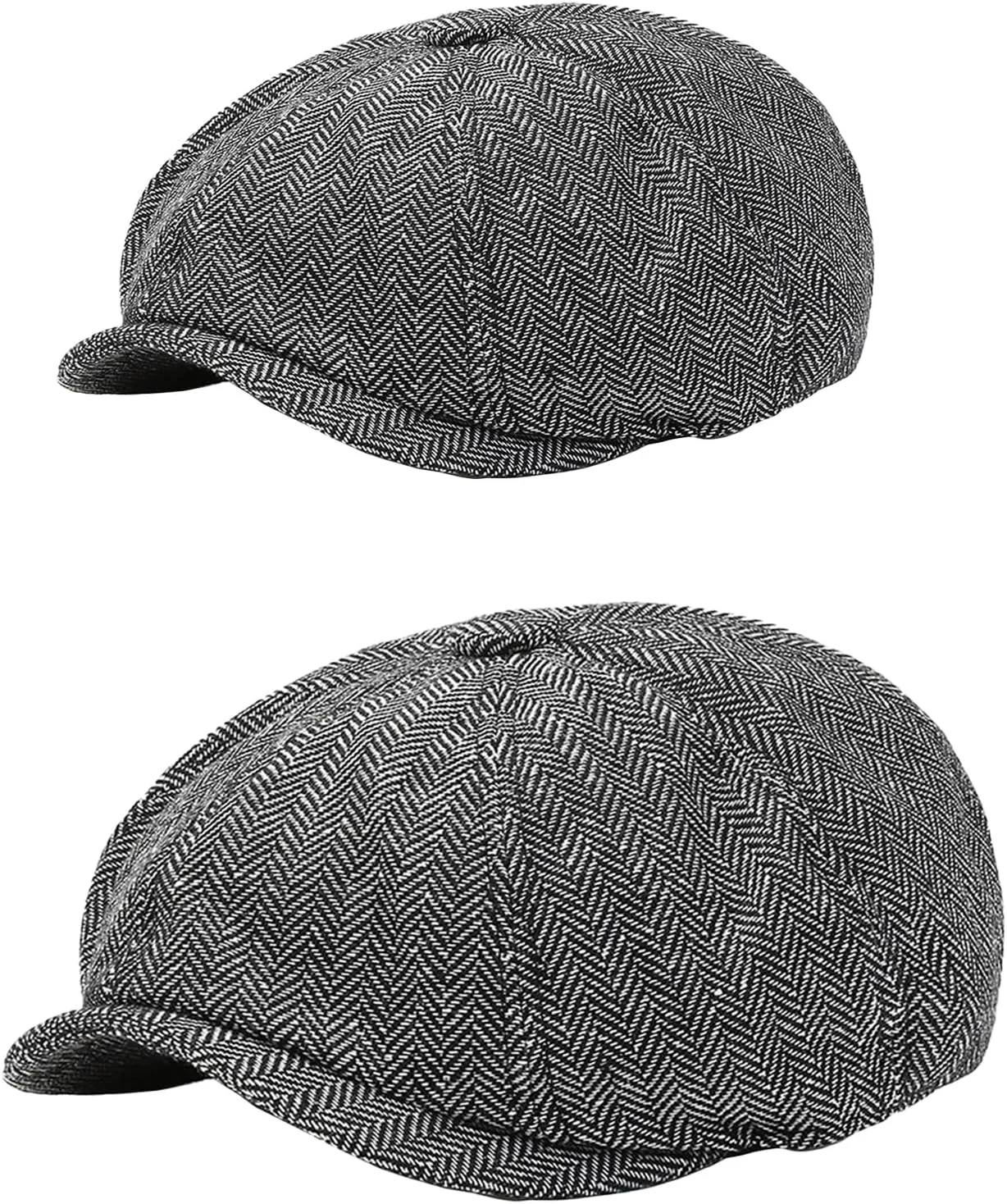 Parent-Child Beret Cap Tweed Flat Cap Octagonal Newsboy Gatsby Peaked Cap, Unisex