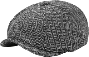 Parent-Child Beret Cap Tweed Flat Cap Octagonal Newsboy Gatsby Peaked Cap, Unisex