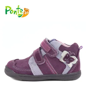Ponte20 little kid girl supinated high-top shoes purple with butterfly size US 6-10