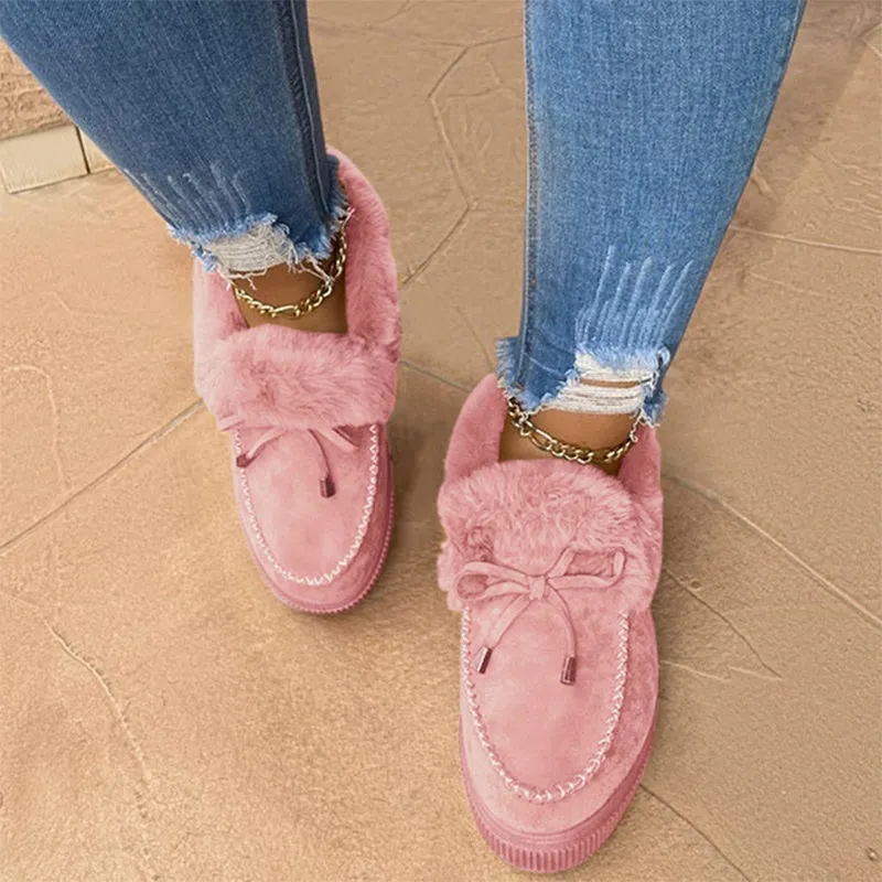 Thick Bottom And Velvet Thick Warm Cotton Shoes Women Snow Boots