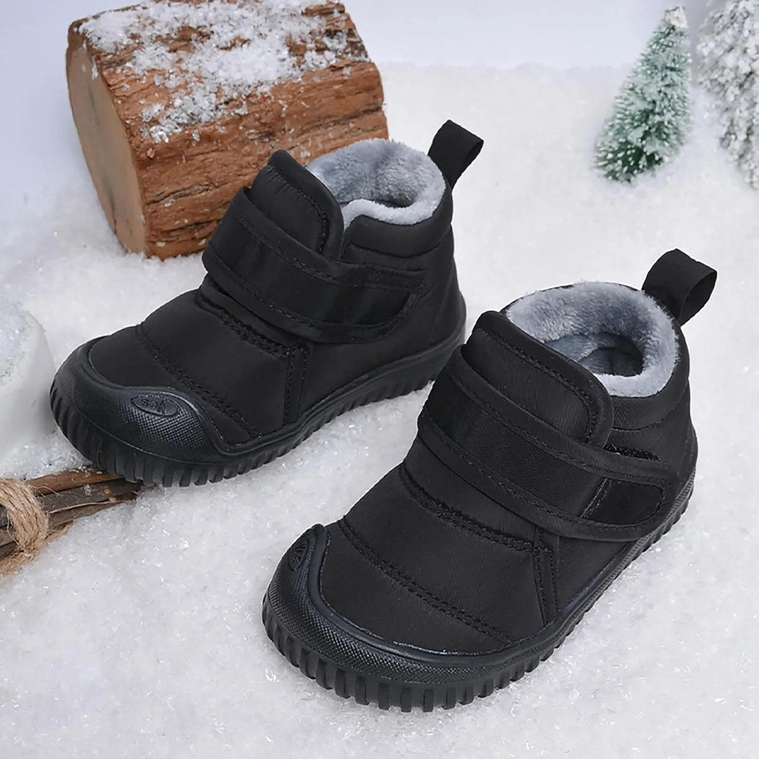 Toddler Unisex Winter Snow Boots Boys Girls Cold Weather Faux  Thermal Lined Winter Anti Boots for Girls Color