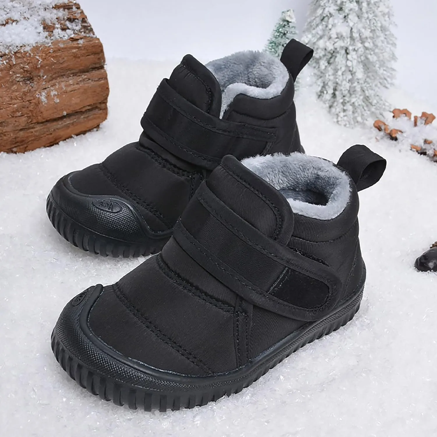 Toddler Unisex Winter Snow Boots Boys Girls Cold Weather Faux  Thermal Lined Winter Anti Boots for Girls Color