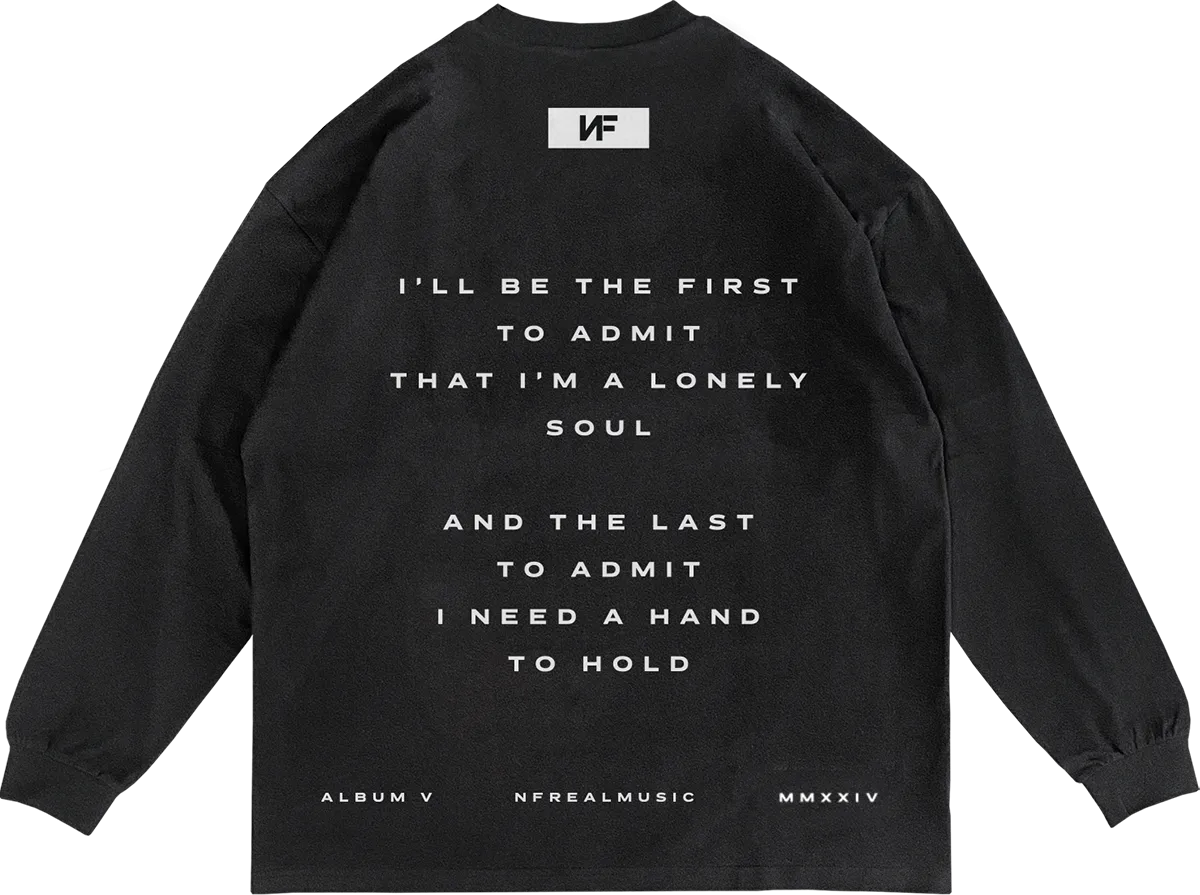Vintage Black "HAPPY" Long Sleeve T-Shirt