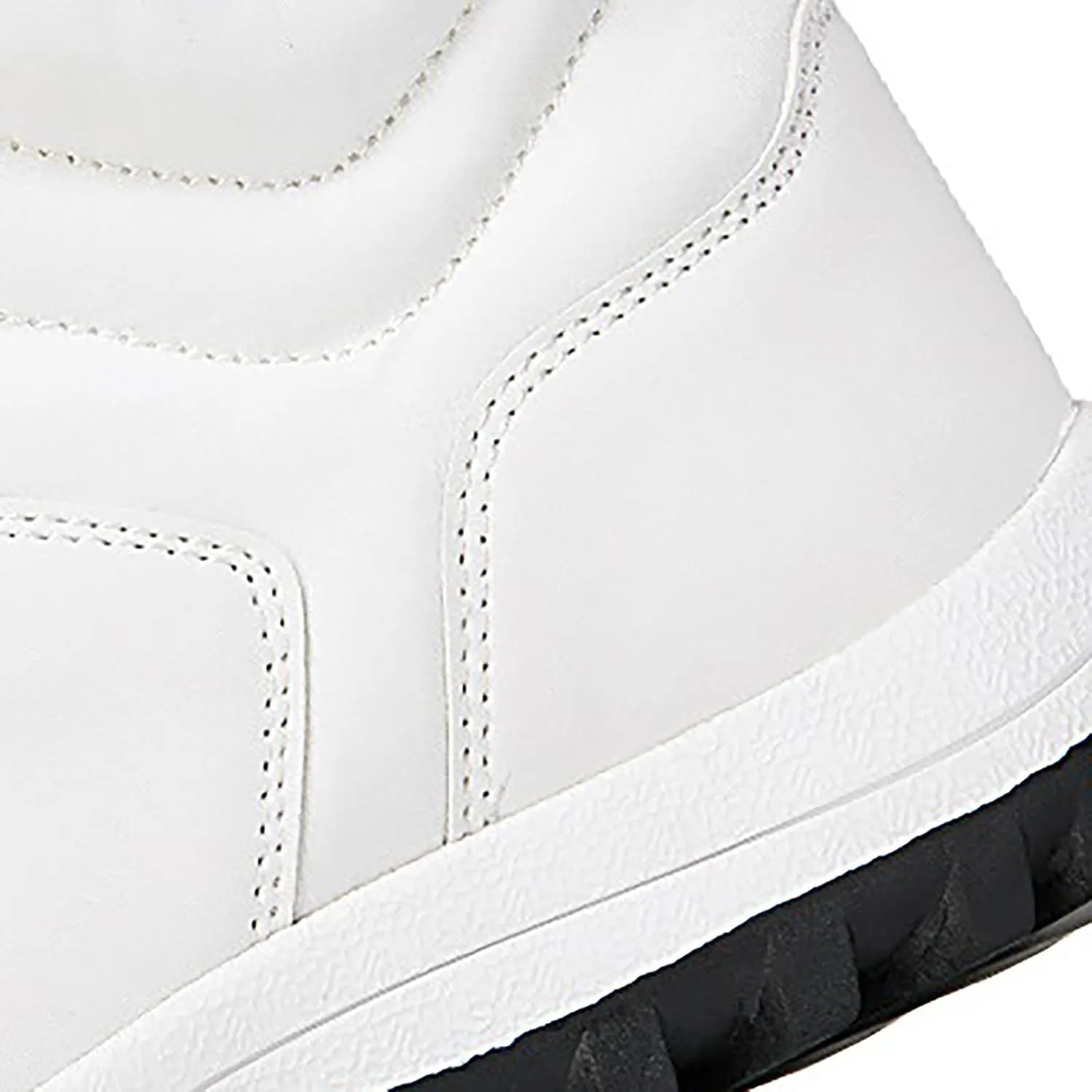 Winter Shoes Men Zipper Waterproof Ankle-Support Boots Slip-on Lightweight Plush Lined Warm Snow Ankle Boots
