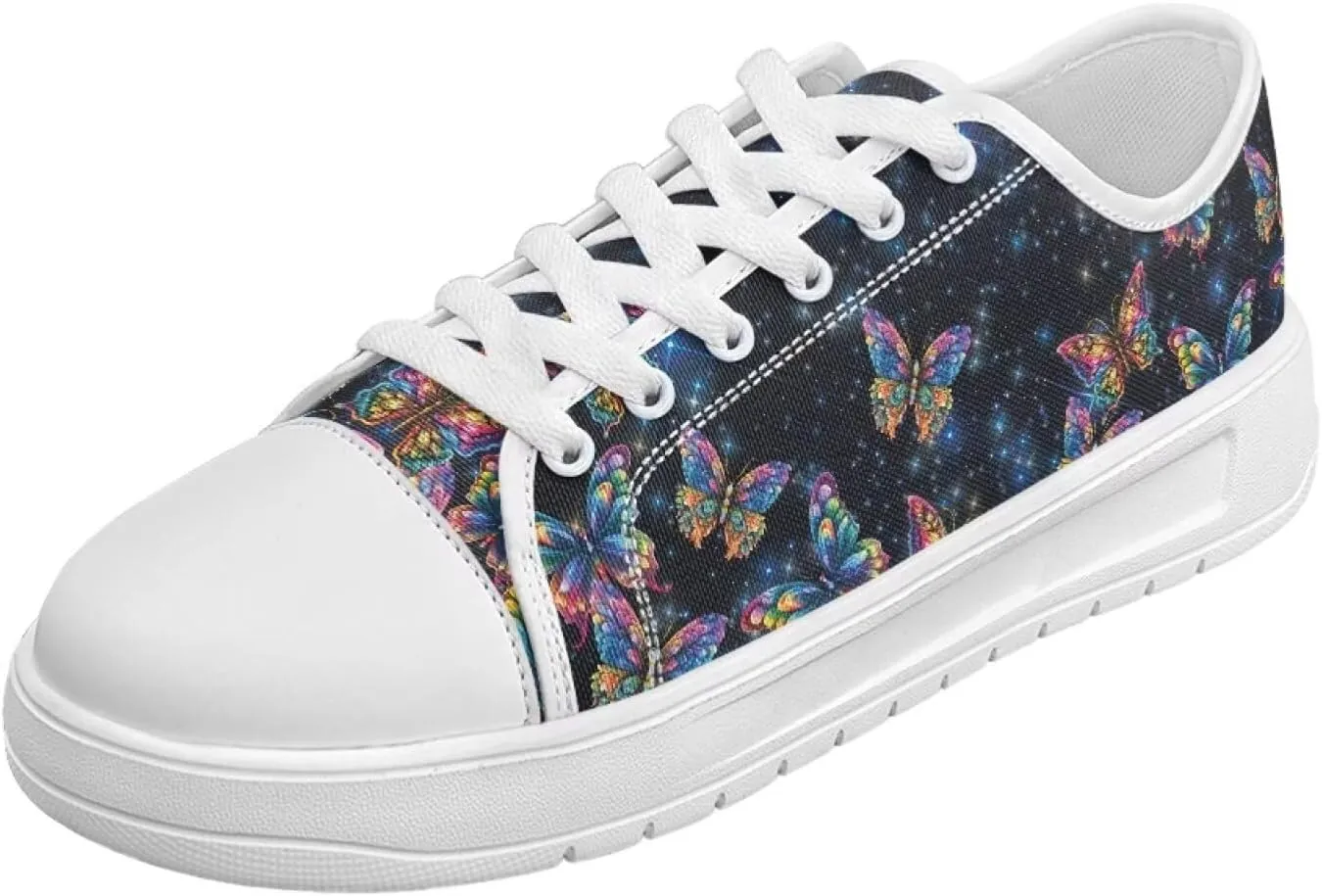Womens Canvas Sneaker Lace Up Low Top Shoe for Hiking Running Walking Slip On Non Slip Casual Shoes
