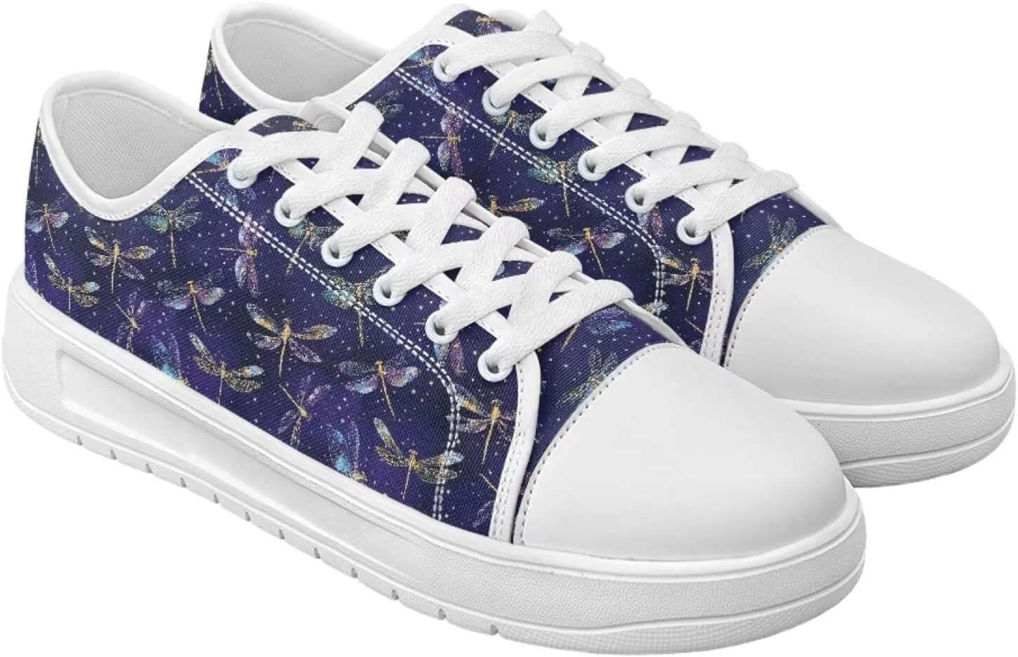 Womens Canvas Sneaker Lace Up Low Top Shoe for Hiking Running Walking Slip On Non Slip Casual Shoes
